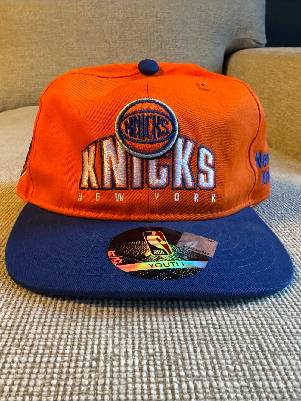 New York Knicks Youth Orange and Blue Baseball Hat